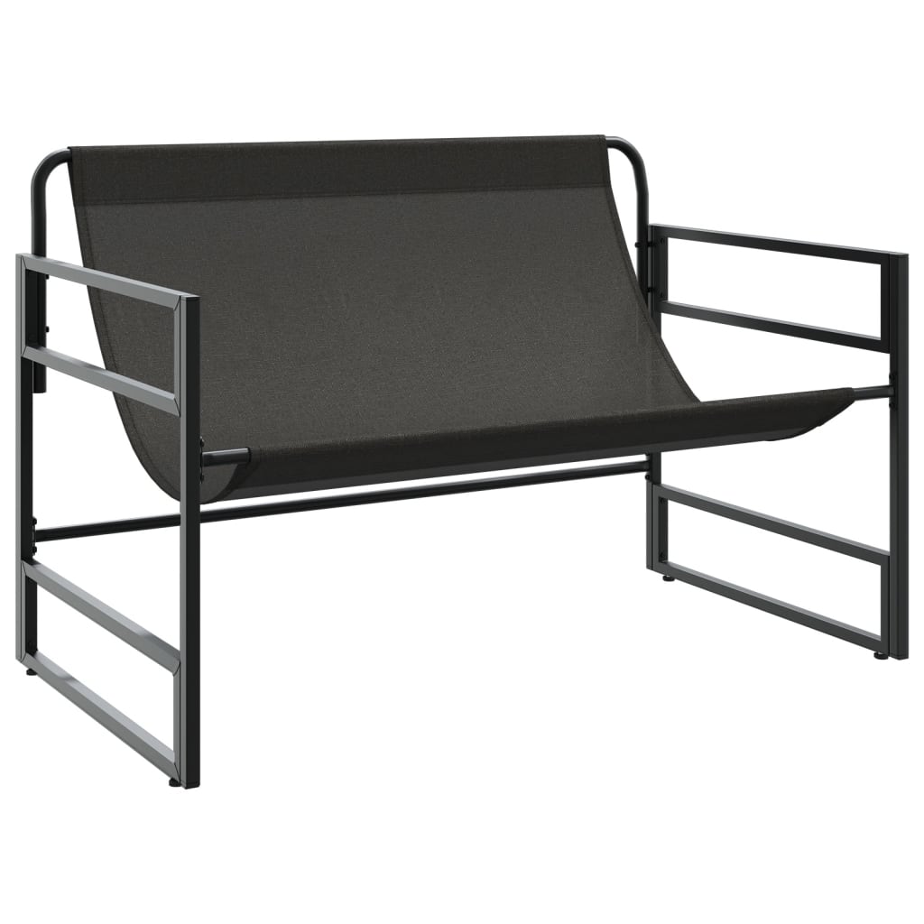 Bancă De Grădină Cu Pernă, Taupe, 113 Cm, Oțel