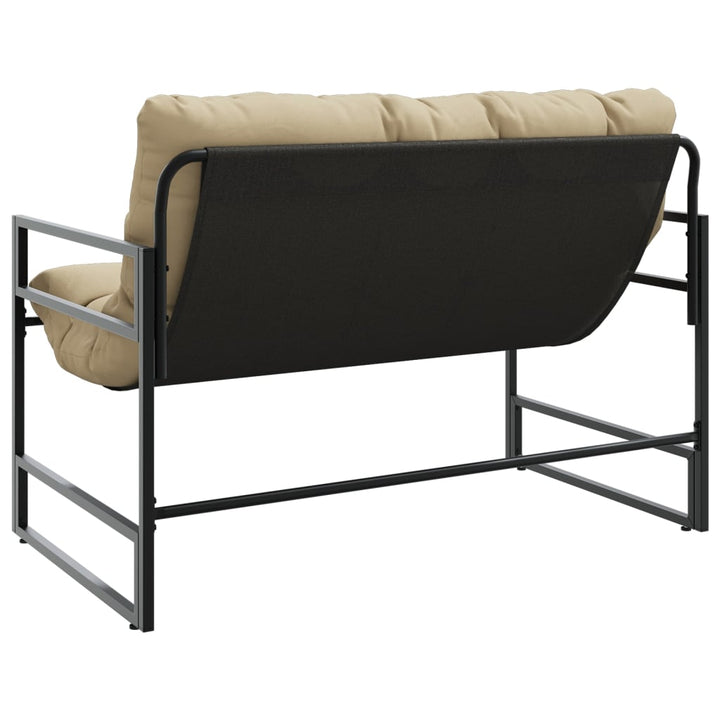 Bancă De Grădină Cu Pernă, Taupe, 113 Cm, Oțel