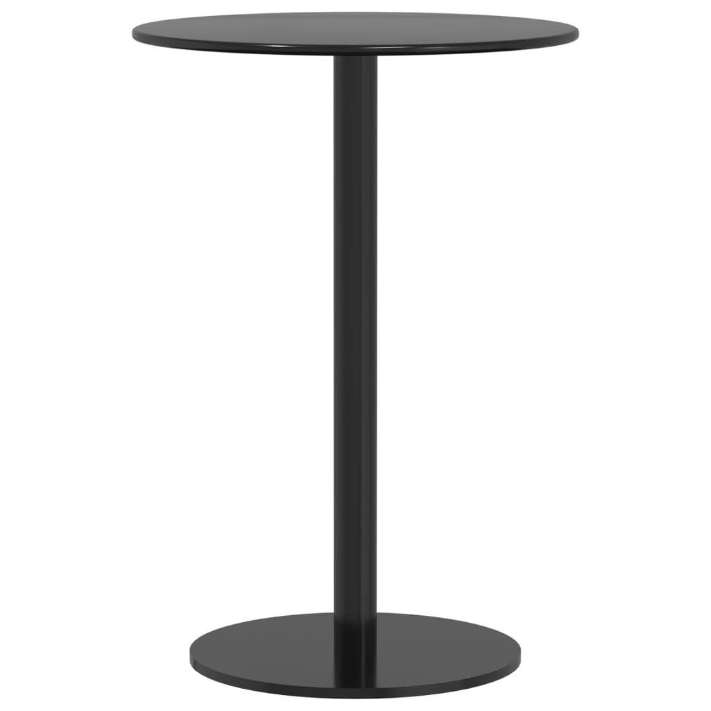 Masă De Grădină Rotundă, Negru, Ø50X72 Cm, Oțel