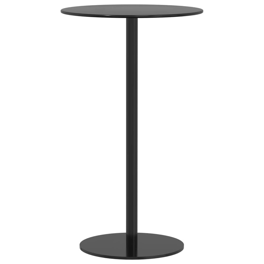 Masă De Grădină Rotundă, Negru, Ø60X105 Cm, Oțel