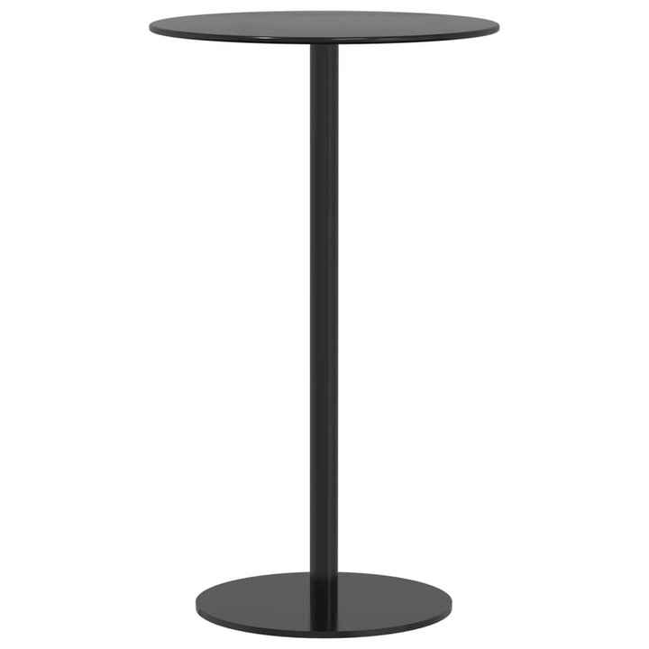Masă De Grădină Rotundă, Negru, Ø60X105 Cm, Oțel