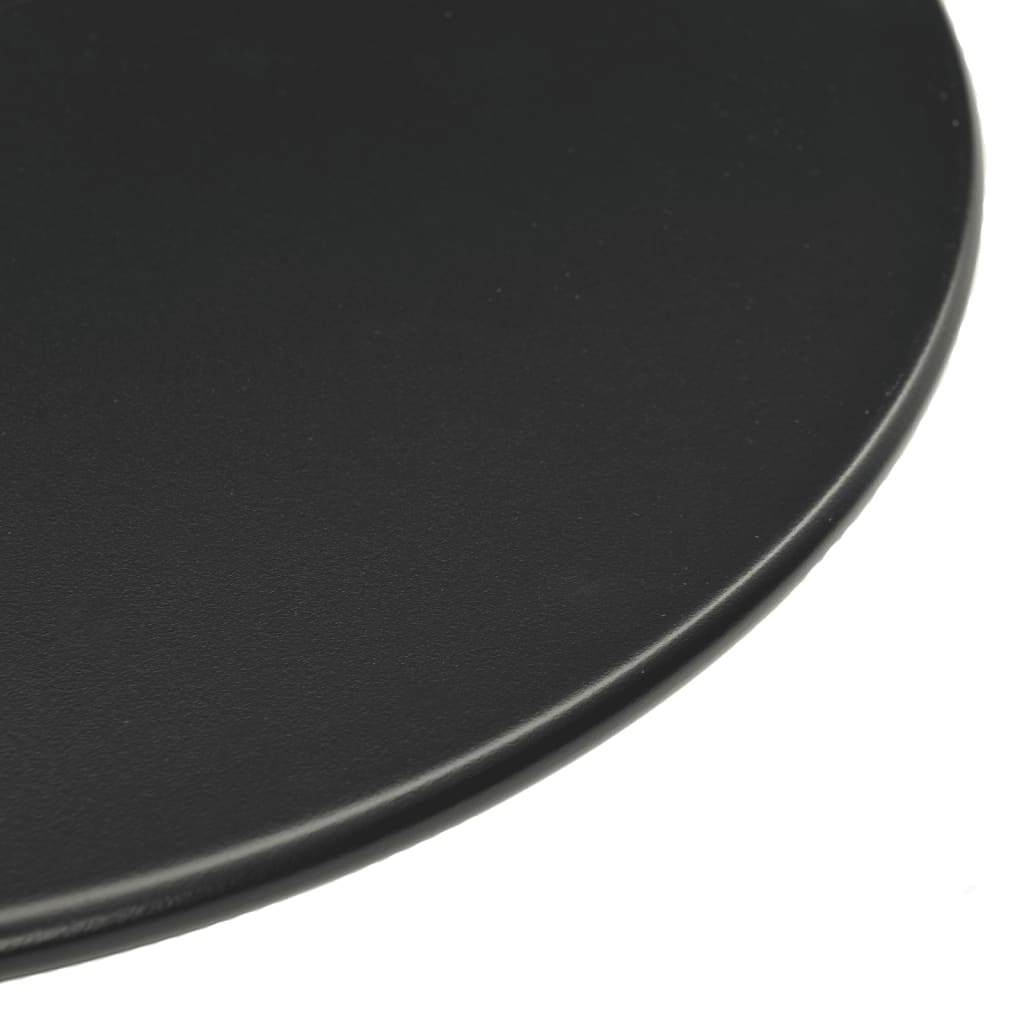 Masă De Grădină Rotundă, Negru, Ø60X105 Cm, Oțel
