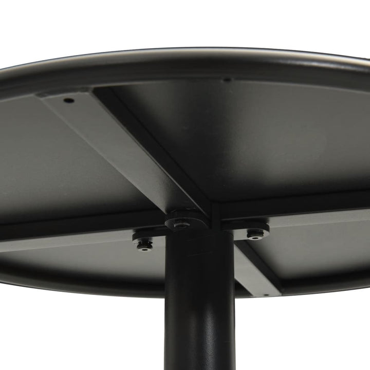 Masă De Grădină Rotundă, Negru, Ø60X105 Cm, Oțel