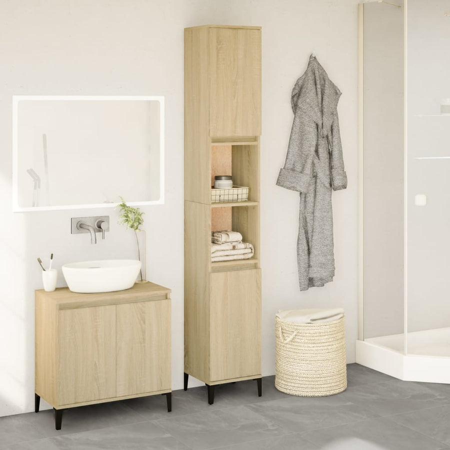 Dulap De Baie, , 30X30X190 Cm, Lemn Prelucrat
