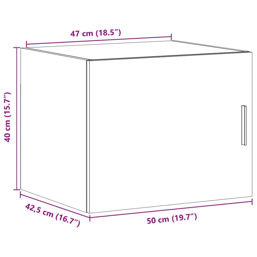 Dulap De Perete, , 50X42,5X40 Cm, Lemn Prelucrat