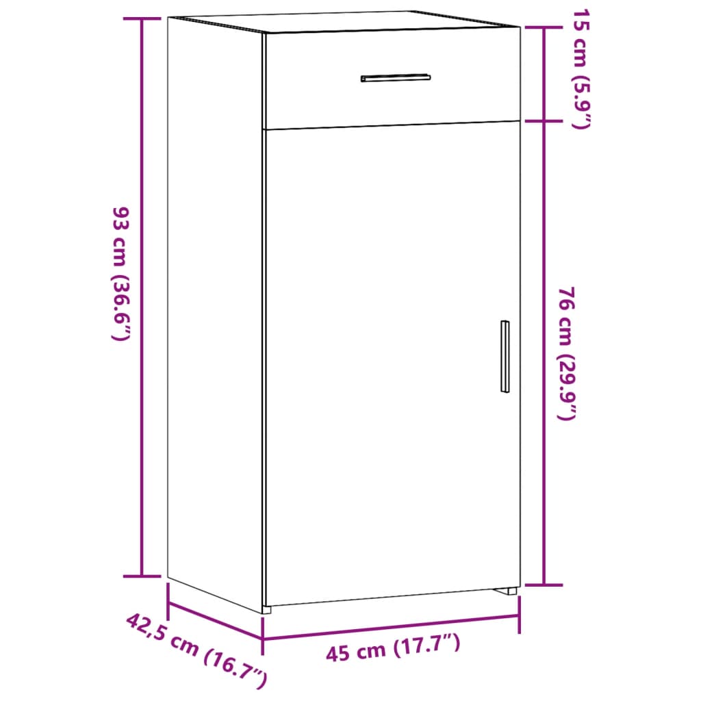 Dulap, , 45X42,5X93 Cm, Lemn Prelucrat