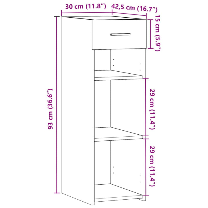 Dulap, , 30X42,5X93 Cm, Lemn Prelucrat