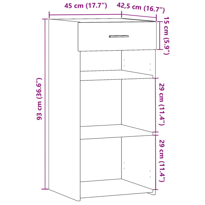 Dulap, , 45X42,5X93 Cm, Lemn Prelucrat