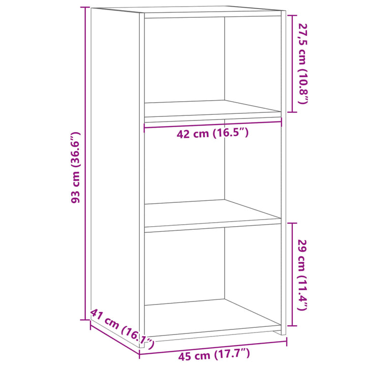 Dulap, Stejar Fumuriu, 45X41X93 Cm, Lemn Prelucrat