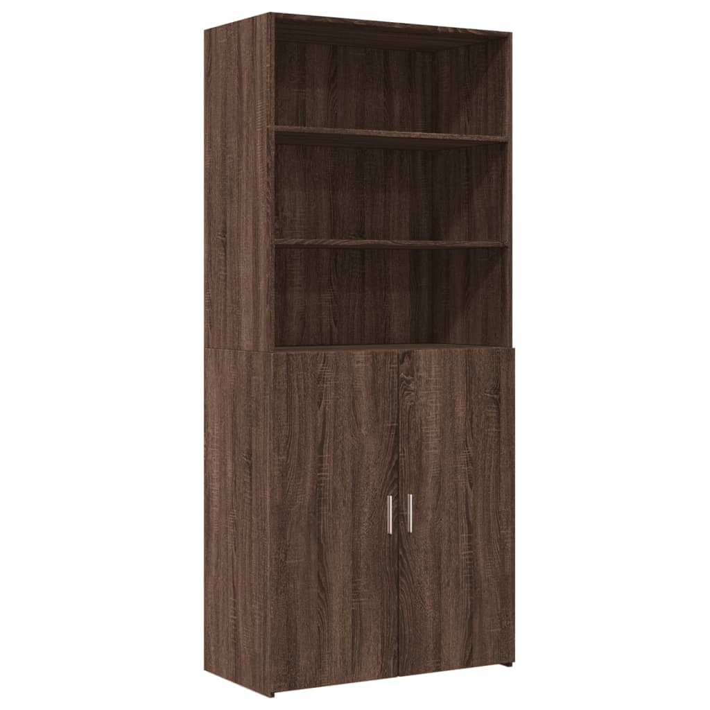 Dulap Înalt, Stejar Maro, 80X42,5X185 Cm, Lemn Prelucrat
