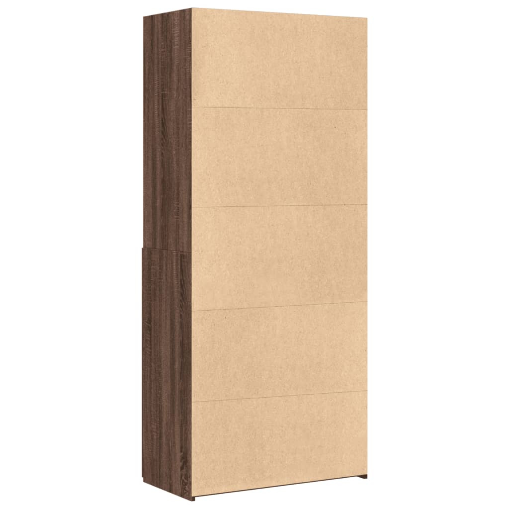 Dulap Înalt, Stejar Maro, 80X42,5X185 Cm, Lemn Prelucrat