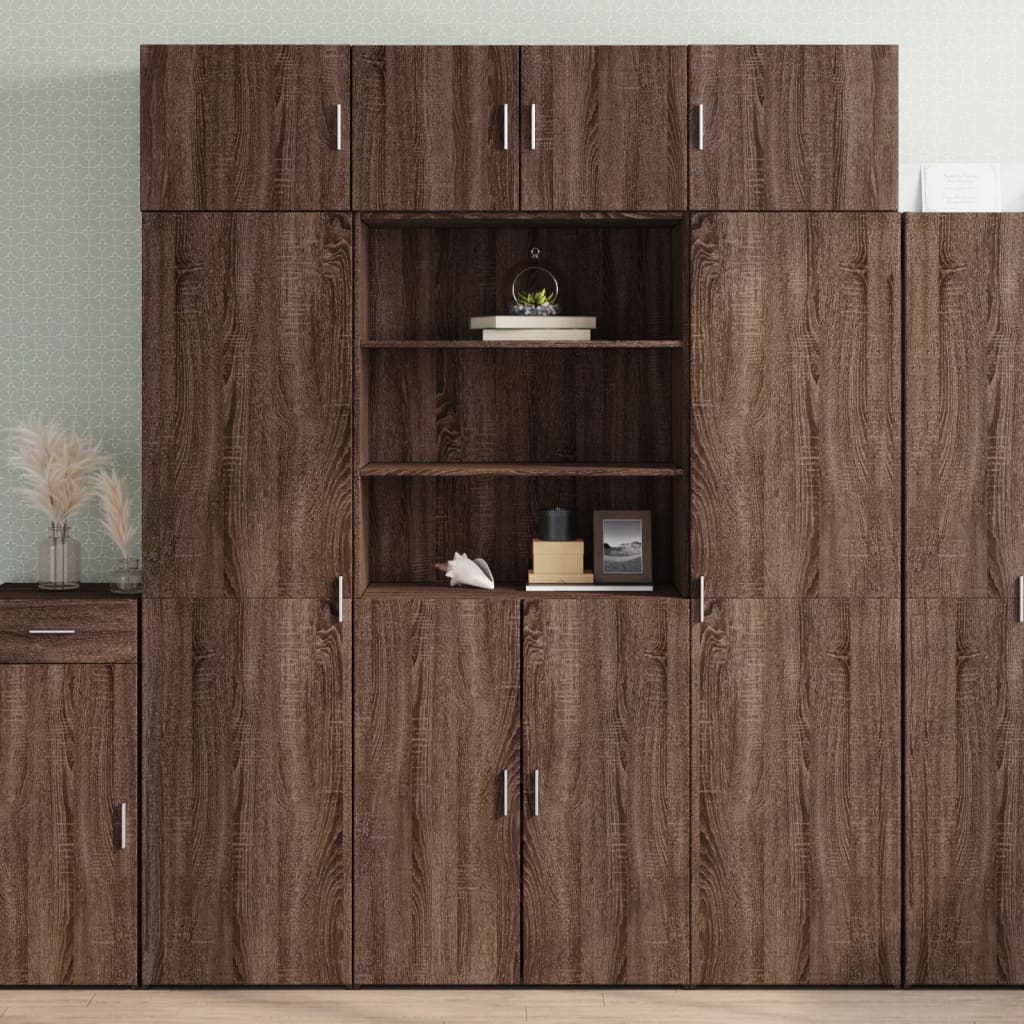 Dulap Înalt, Stejar Maro, 80X42,5X185 Cm, Lemn Prelucrat