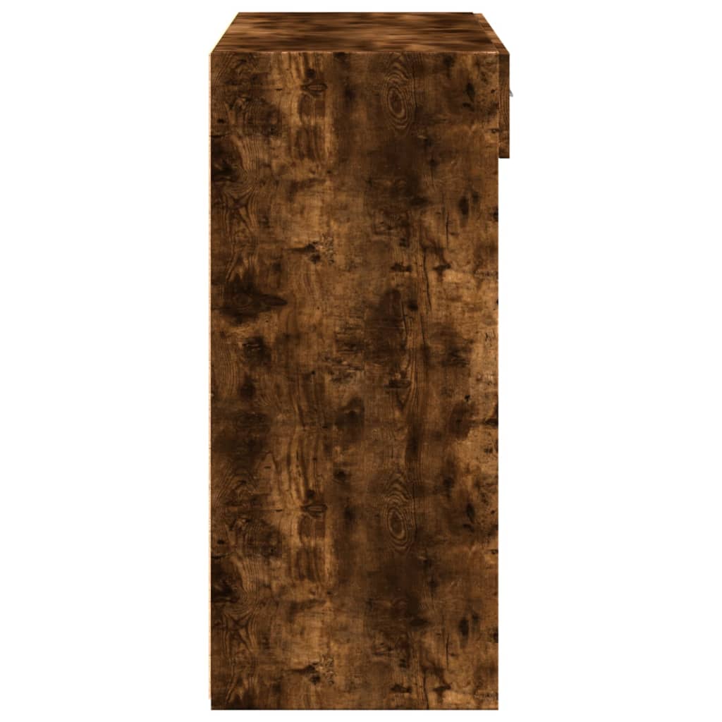 Dulap Înalt, Stejar Fumuriu, 80X42,5X124 Cm, Lemn Prelucrat
