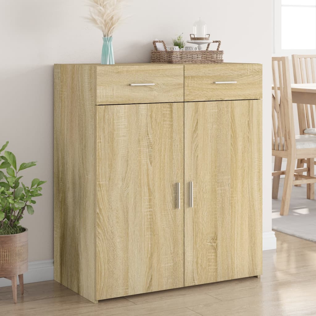Dulap, Stejar Fumuriu, 80X42,5X93 Cm, Lemn Prelucrat