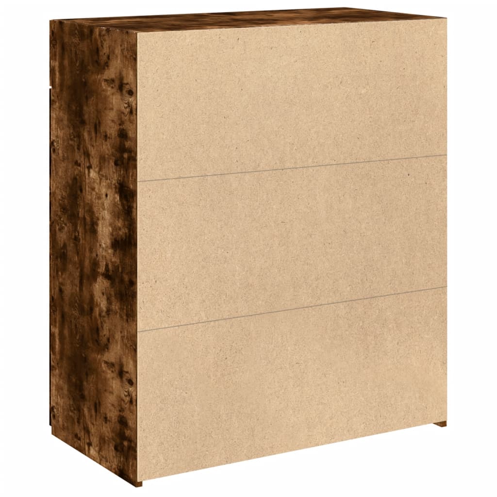Dulap, Stejar Fumuriu, 80X42,5X93 Cm, Lemn Prelucrat