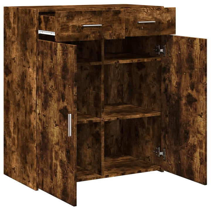 Dulap, Stejar Fumuriu, 80X42,5X93 Cm, Lemn Prelucrat