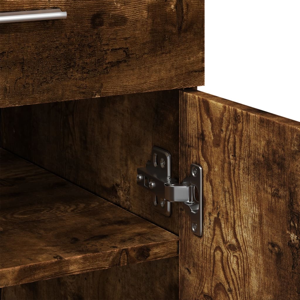 Dulap, Stejar Fumuriu, 80X42,5X93 Cm, Lemn Prelucrat
