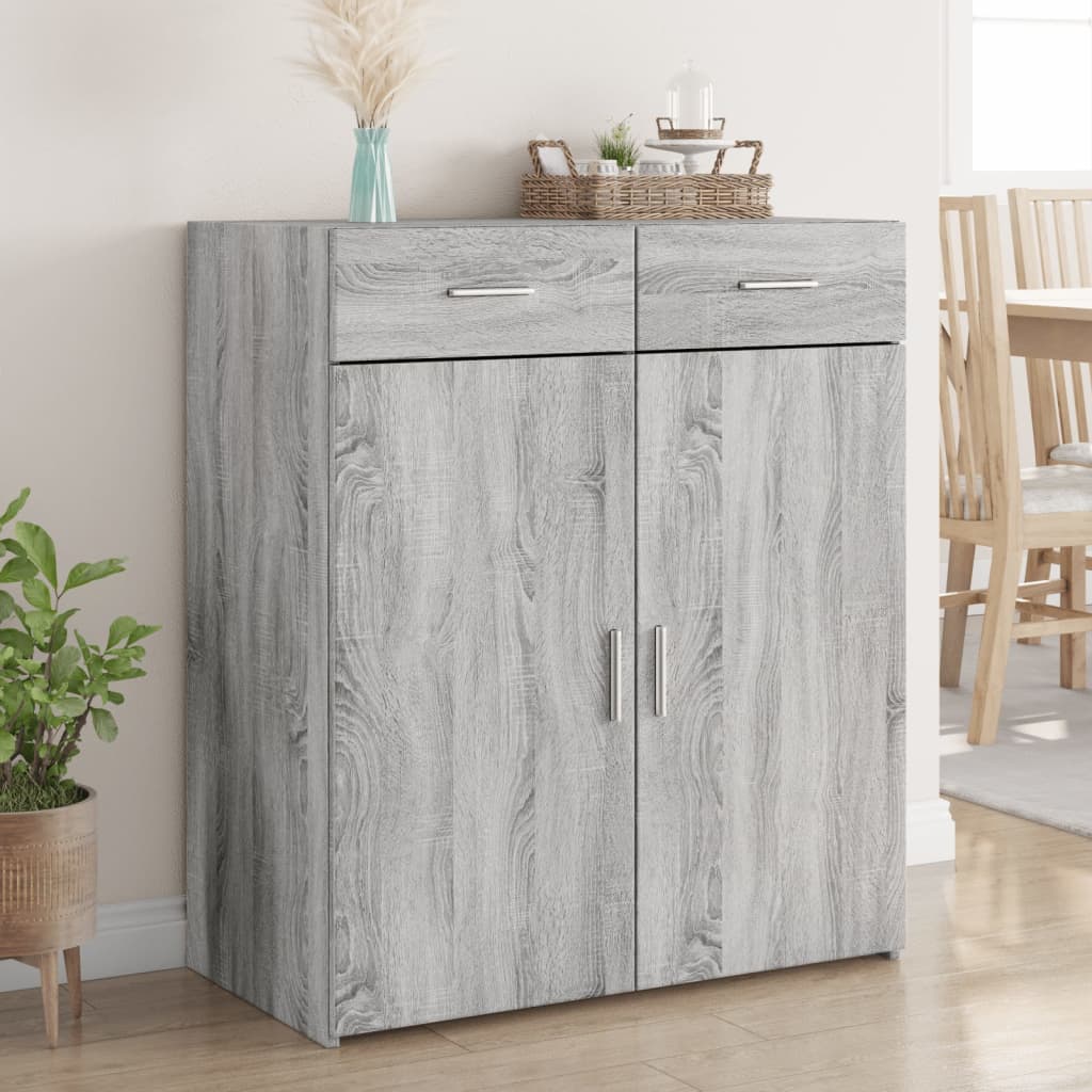 Dulap, Stejar Fumuriu, 80X42,5X93 Cm, Lemn Prelucrat