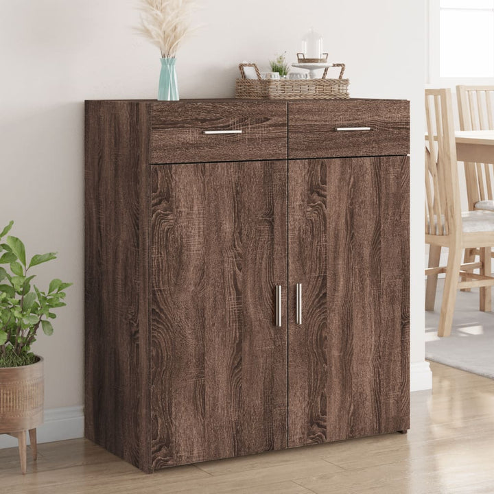 Dulap, Stejar Fumuriu, 80X42,5X93 Cm, Lemn Prelucrat
