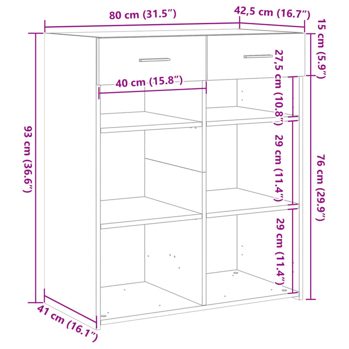 Dulap, , 80X42,5X93 Cm, Lemn Prelucrat