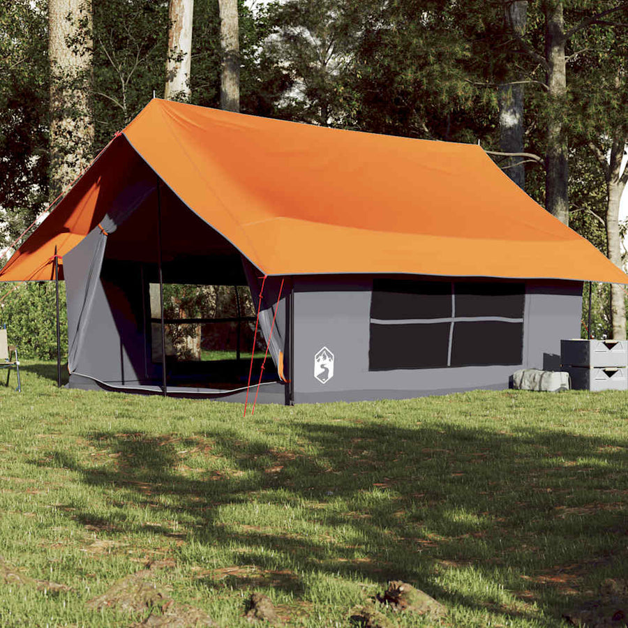 Cort De Camping Pentru 5 Persoane, Gri/Portocaliu, Impermeabil