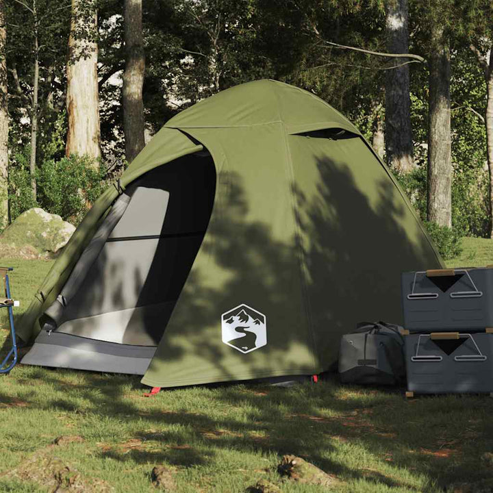 Cort Camping Cupolă Alb, Țesătură Opacă, Impermeabil