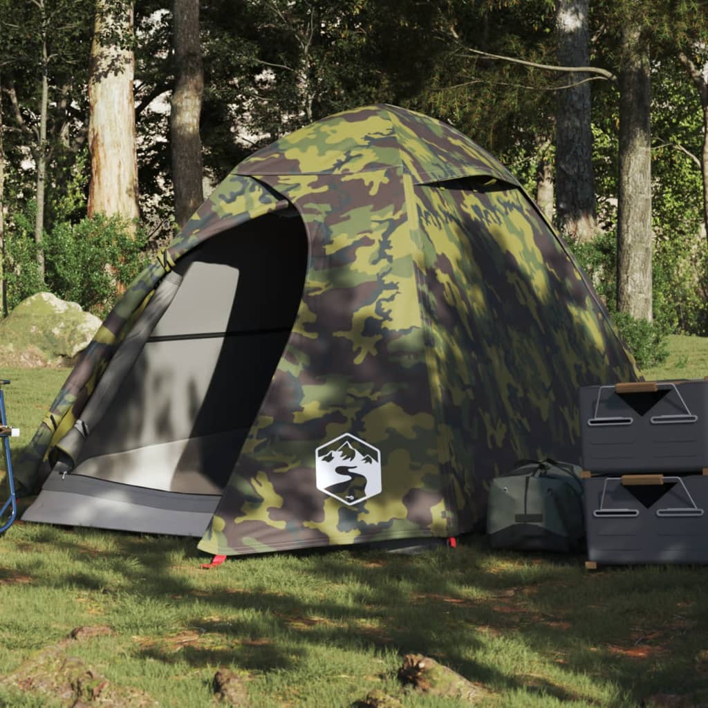 Cort Camping Cupolă Alb, Țesătură Opacă, Impermeabil