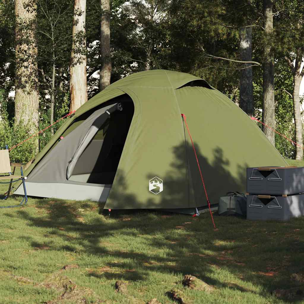 Cort Camping Cupolă Alb, Țesătură Opacă, Impermeabil