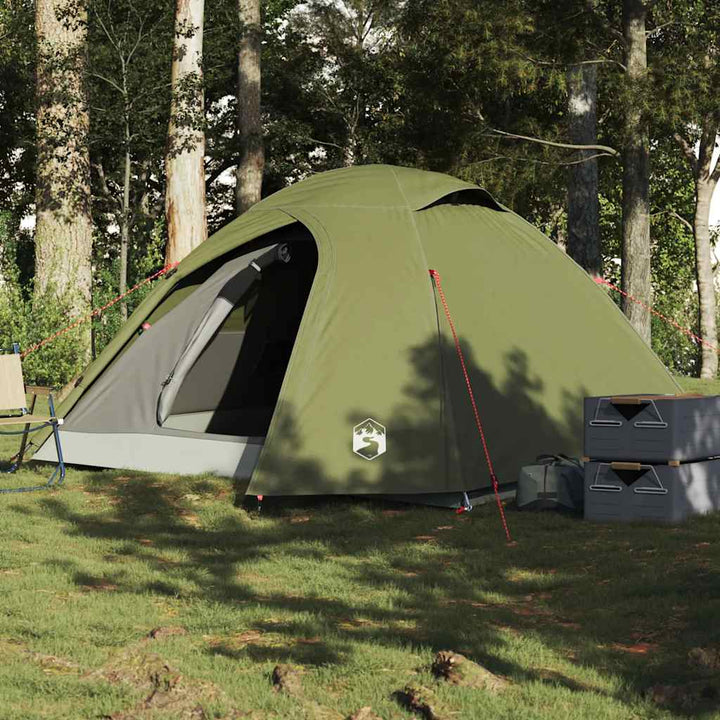 Cort Camping Cupolă Alb, Țesătură Opacă, Impermeabil