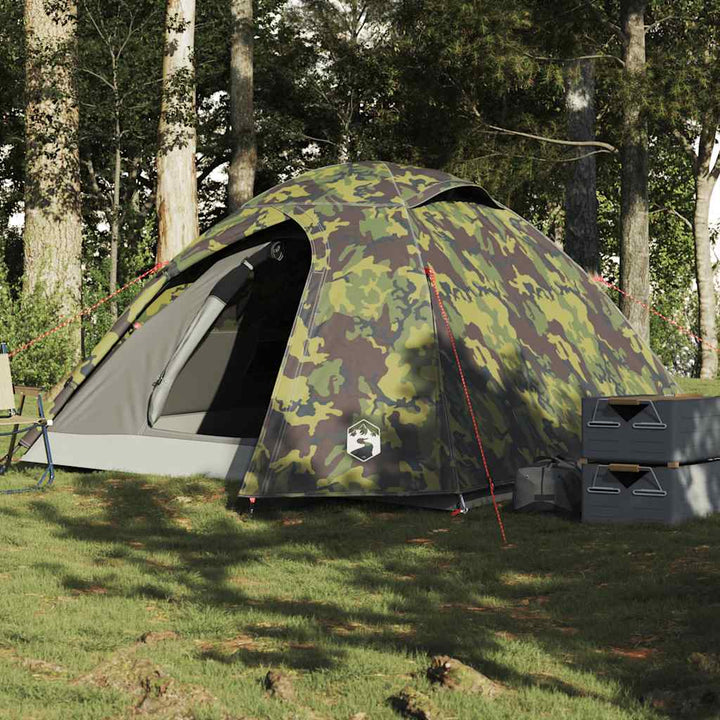 Cort Camping Cupolă Alb, Țesătură Opacă, Impermeabil