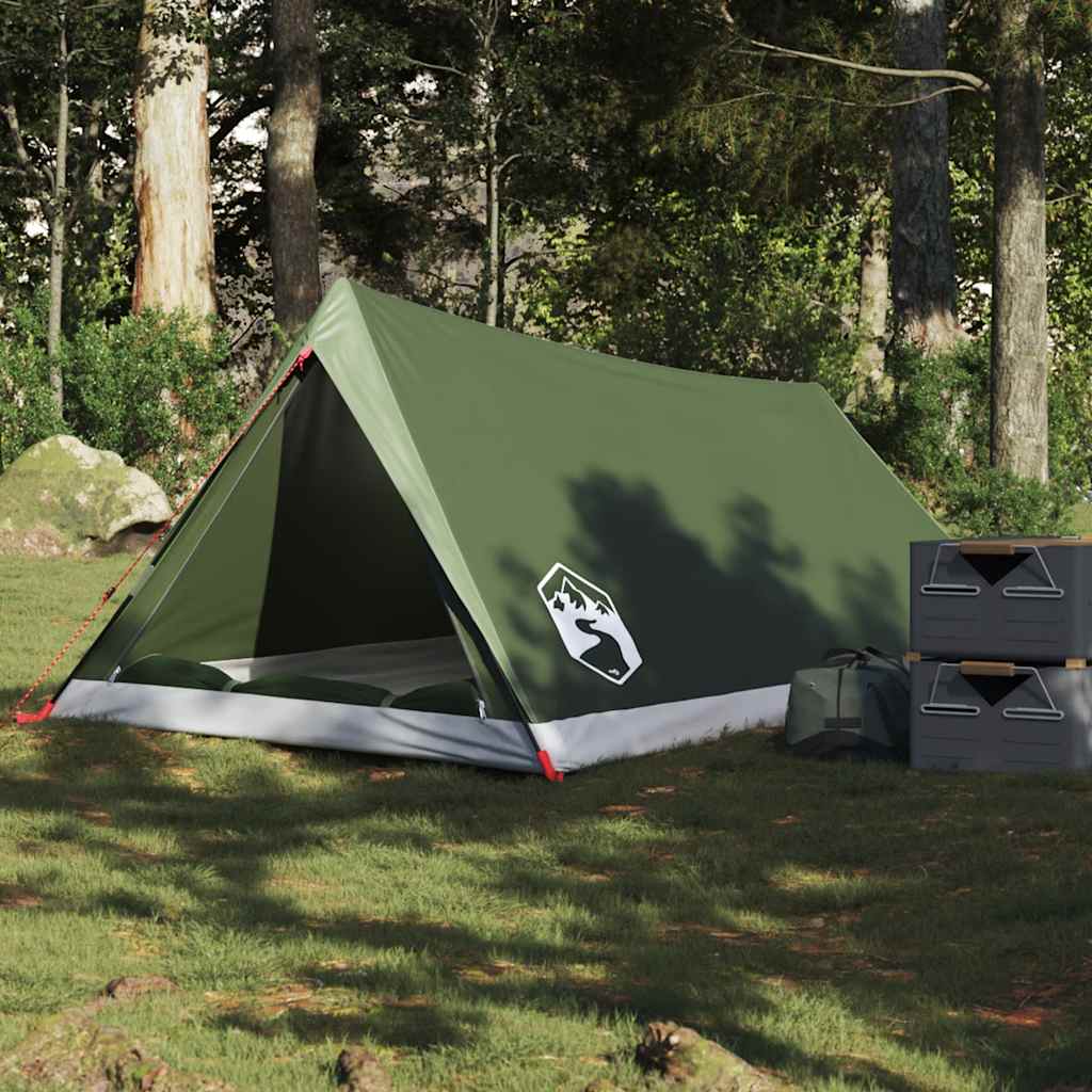 Cort De Camping Pentru 2 Persoane, Gri/Portocaliu, Impermeabil