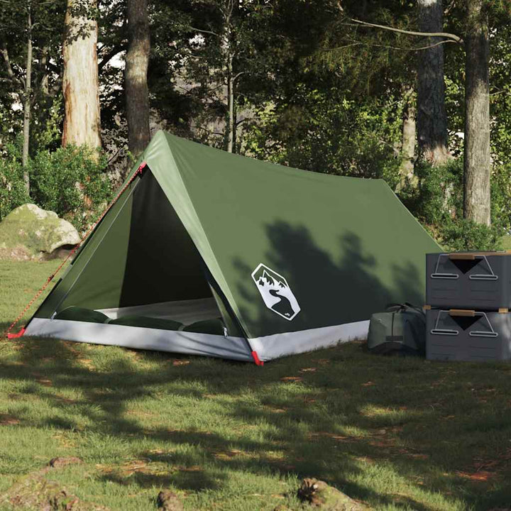 Cort De Camping Pentru 2 Persoane, Gri/Portocaliu, Impermeabil