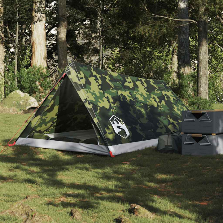 Cort De Camping Pentru 2 Persoane, Gri/Portocaliu, Impermeabil