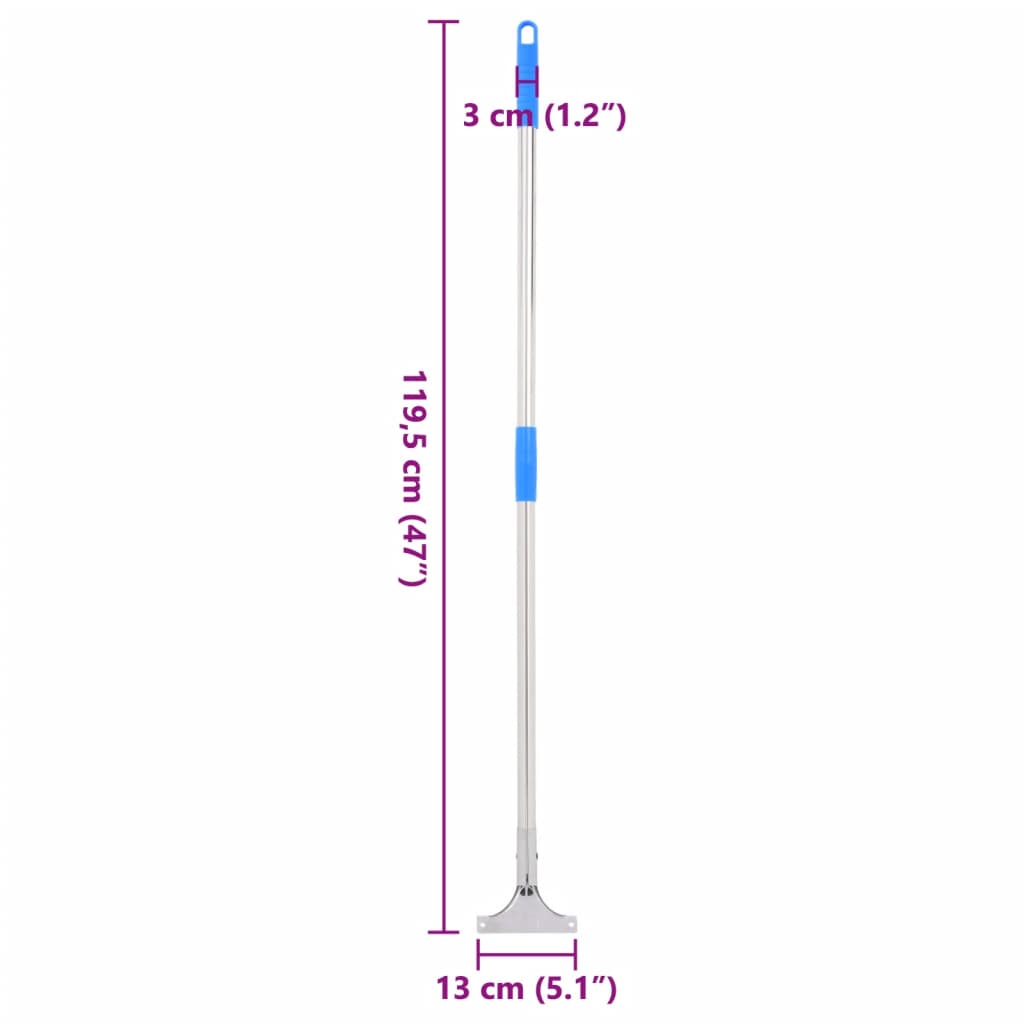 Mâner Pentru Racletă De Podea 119,5 Cm Oțel Și Plastic