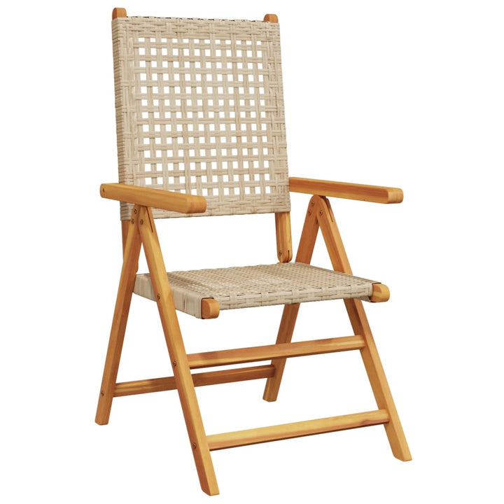 Set Mobilier De Grădină, 7 Piese, , Poliratan Și Lemn Masiv