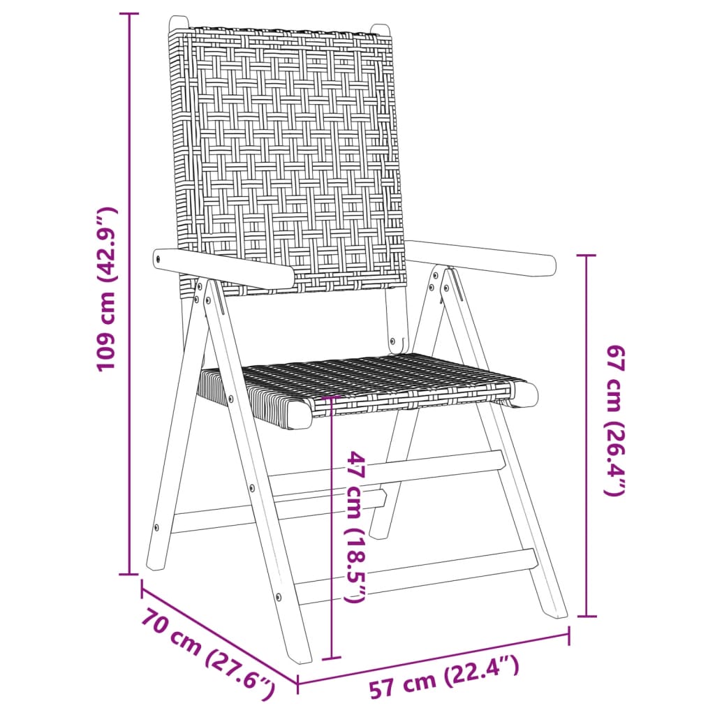 Set Mobilier De Grădină, 7 Piese, , Poliratan Și Lemn Masiv