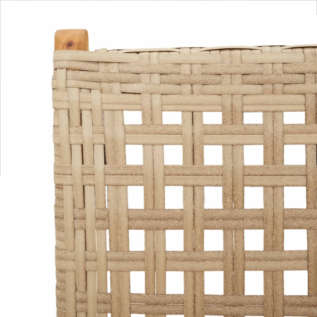 Set Mobilier De Grădină, 7 Piese, , Poliratan Și Lemn Masiv