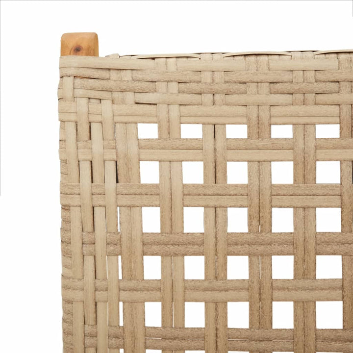 Set Mobilier De Grădină, 7 Piese, , Poliratan Și Lemn Masiv