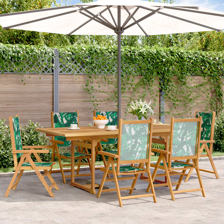 Set Mobilier De Grădină 7 Piese Textil /Lemn Masiv