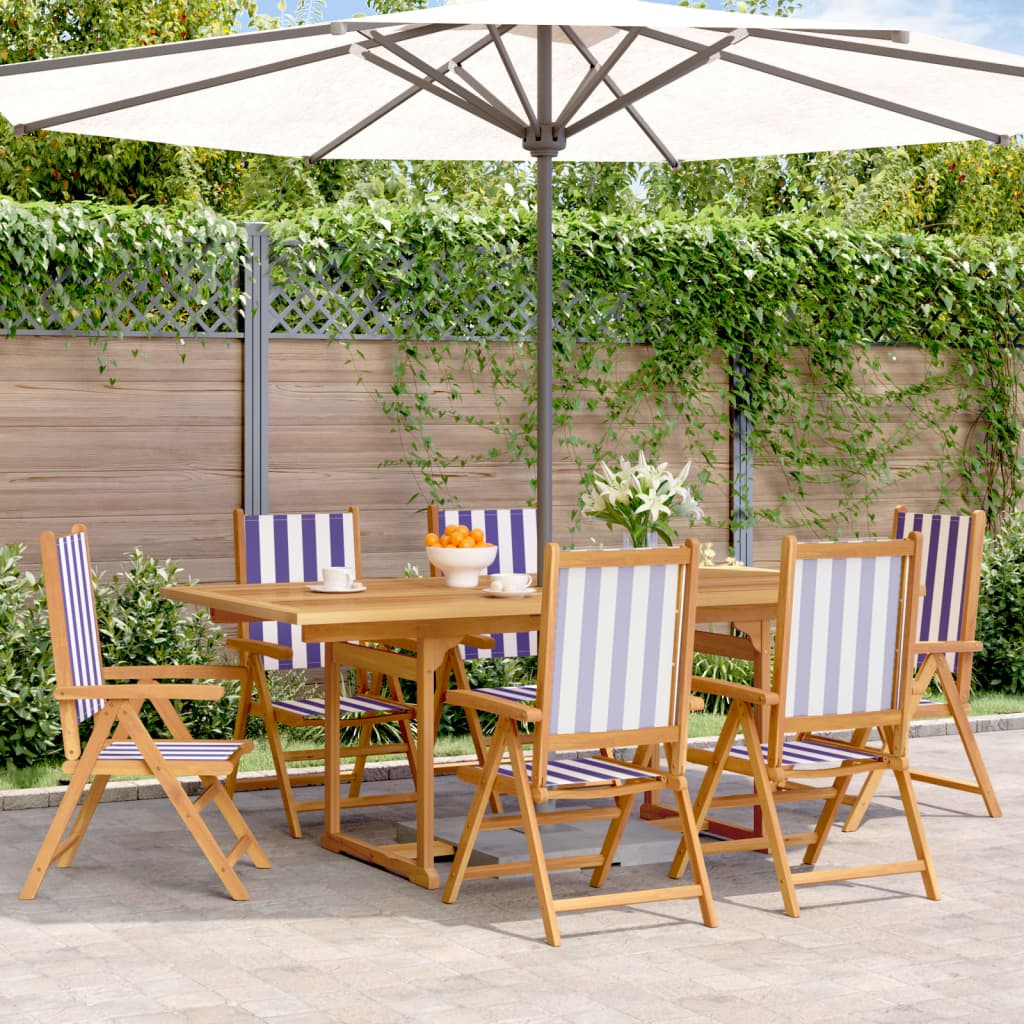 Set Mobilier De Grădină 7 Piese Textil /Lemn Masiv