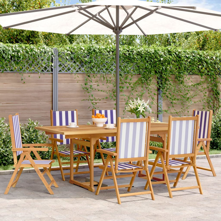 Set Mobilier De Grădină 7 Piese Textil /Lemn Masiv