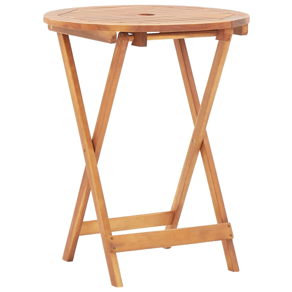 Set Mobilier Bistro, 3 Piese, Poliratan /Lemn Masiv