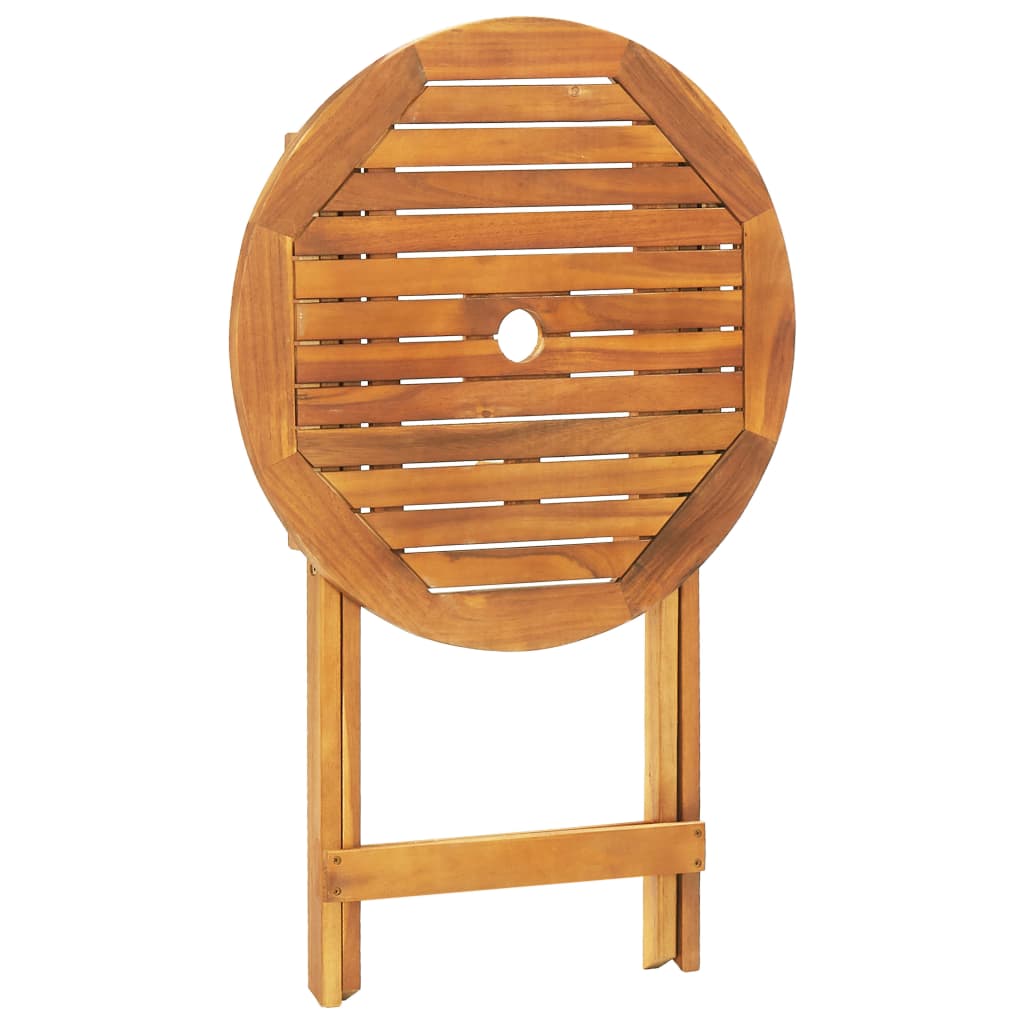 Set Mobilier Bistro, 3 Piese, Poliratan /Lemn Masiv