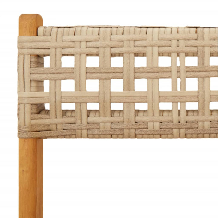 Set Mobilier Bistro, 3 Piese, Poliratan /Lemn Masiv