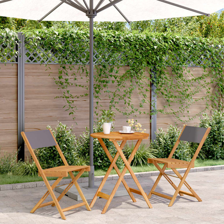 Set Mobilier Bistro, 3 Piese, Textil /Lemn Masiv