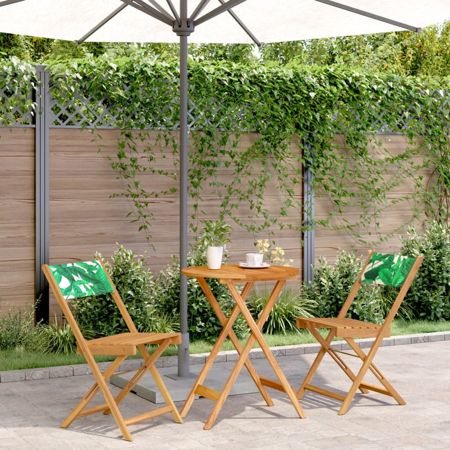 Set Mobilier Bistro, 3 Piese, Textil /Lemn Masiv