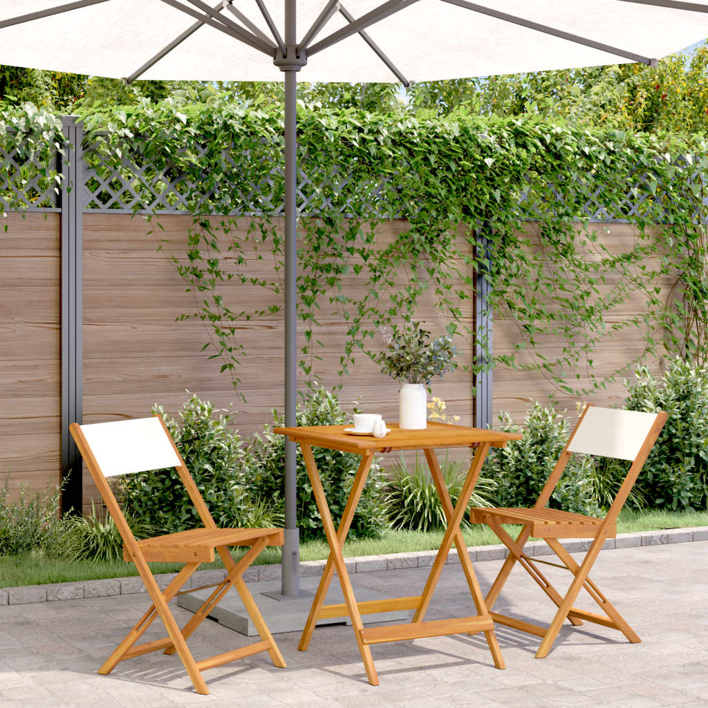 Set Mobilier Bistro, 3 Piese, Textil /Lemn Masiv