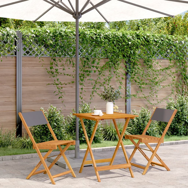 Set Mobilier Bistro, 3 Piese, Textil /Lemn Masiv