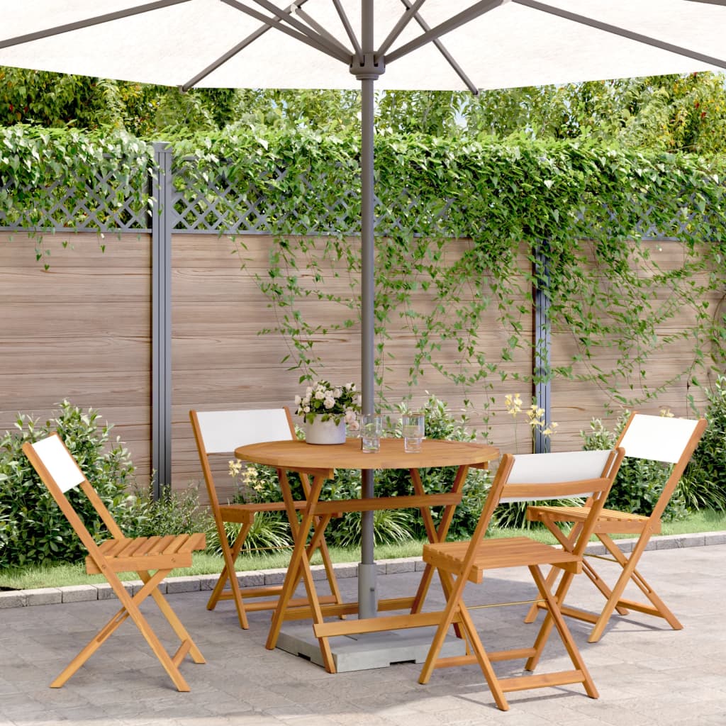 Set Mobilier Bistro, 3 Piese, Textil /Lemn Masiv