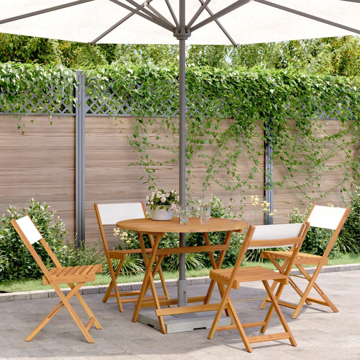 Set Mobilier Bistro, 3 Piese, Textil /Lemn Masiv